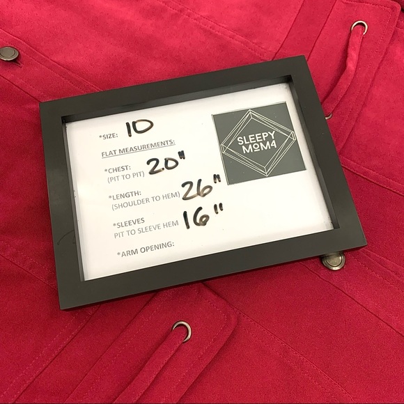 JM Collection Shacket Red Button Up Microsuede Jacket with pockets - Picture 2 of 8